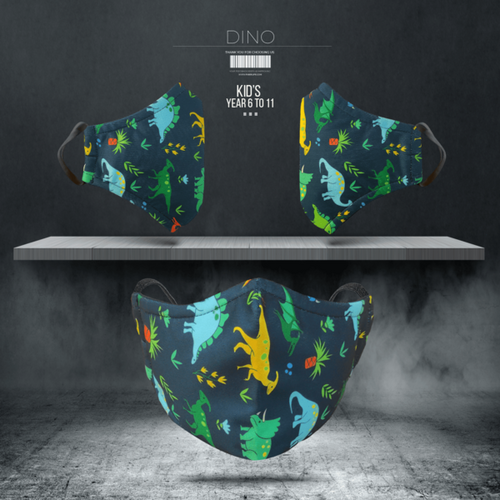 Dino Kids Designer Edition Cotton Mask